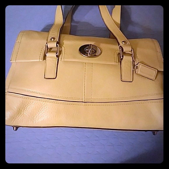 coach handbag cream